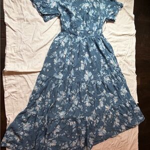 torrid Blue Floral Short Sleeve Dress